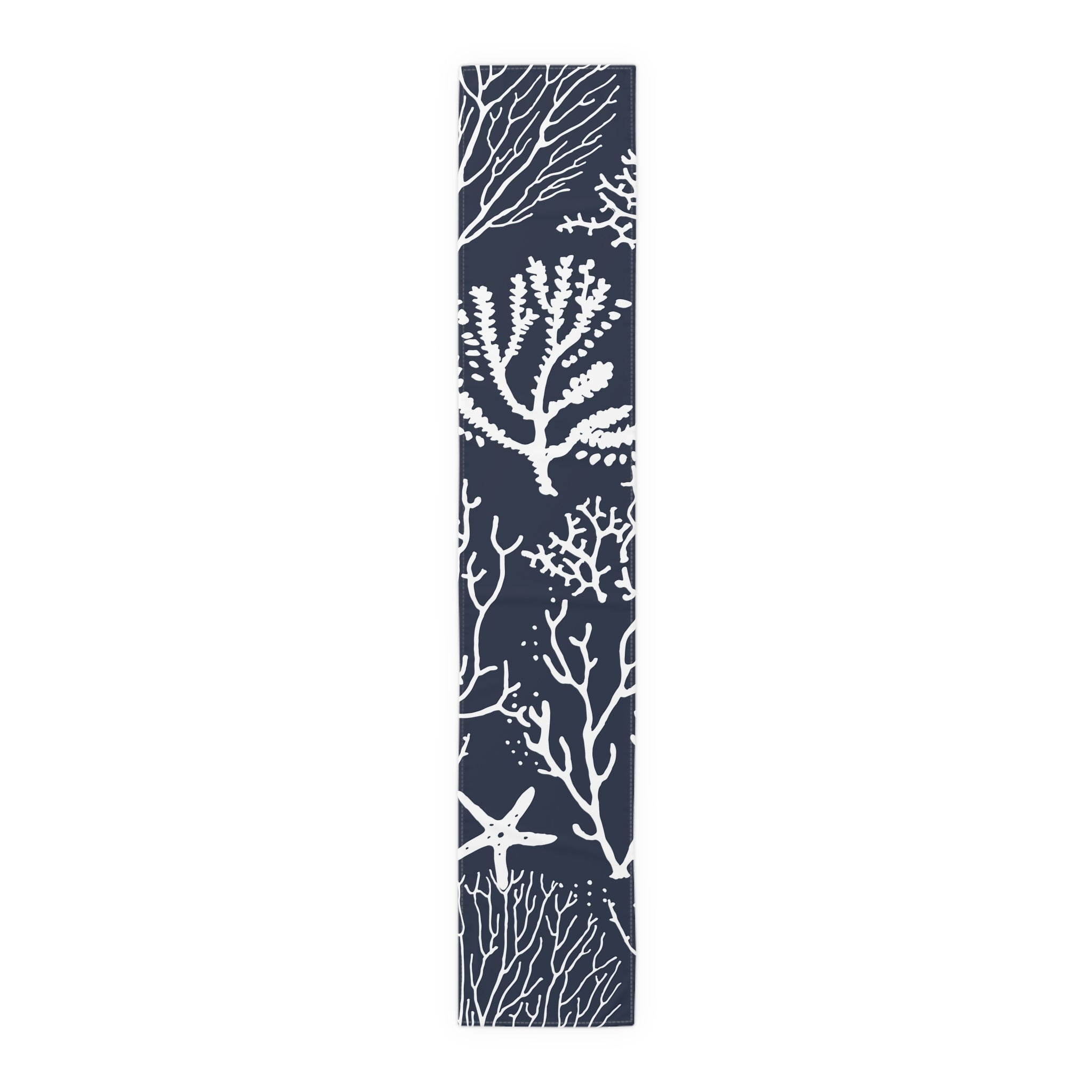 Navy Coastal Coral Reef Table Runner