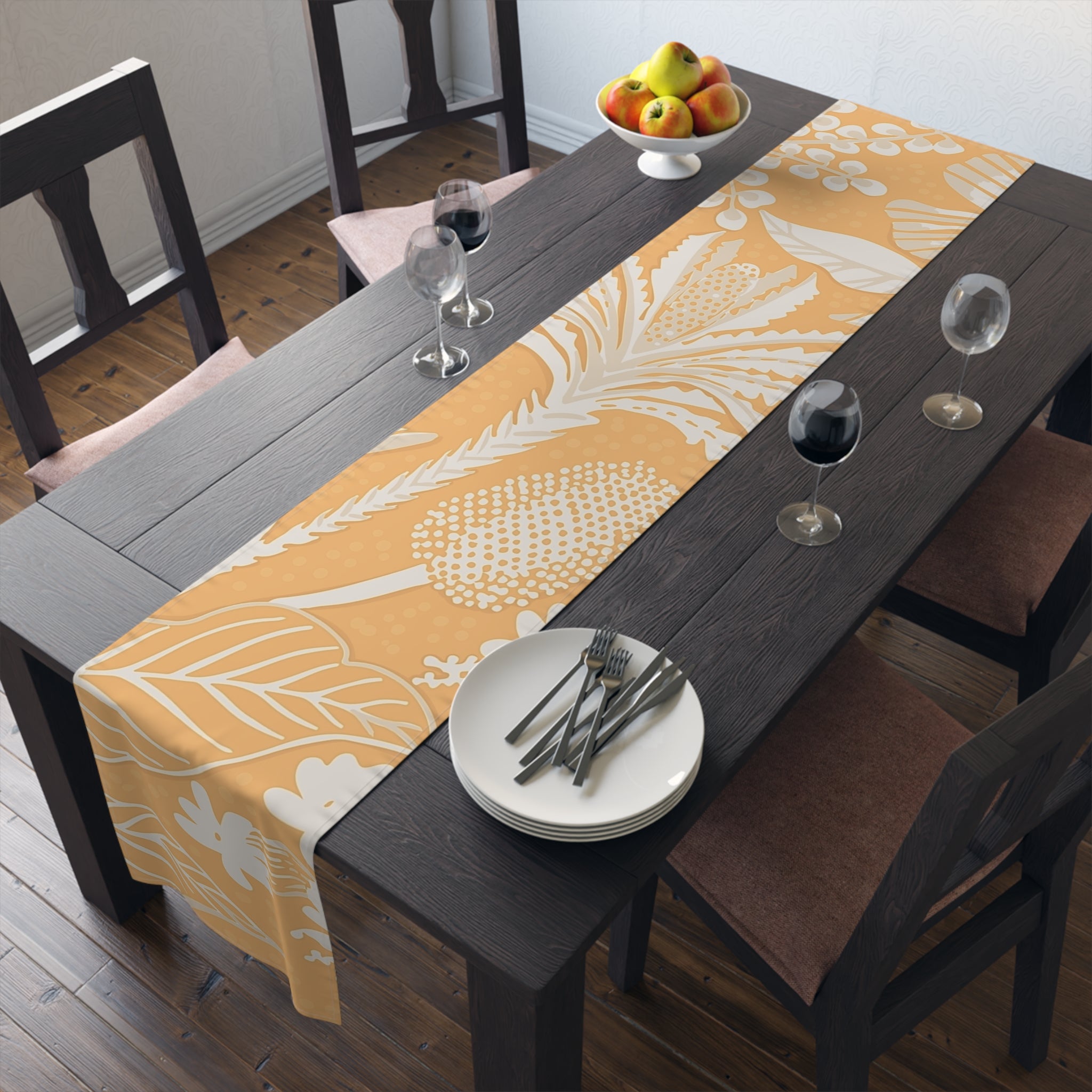 Botanical Mustard Table Runner