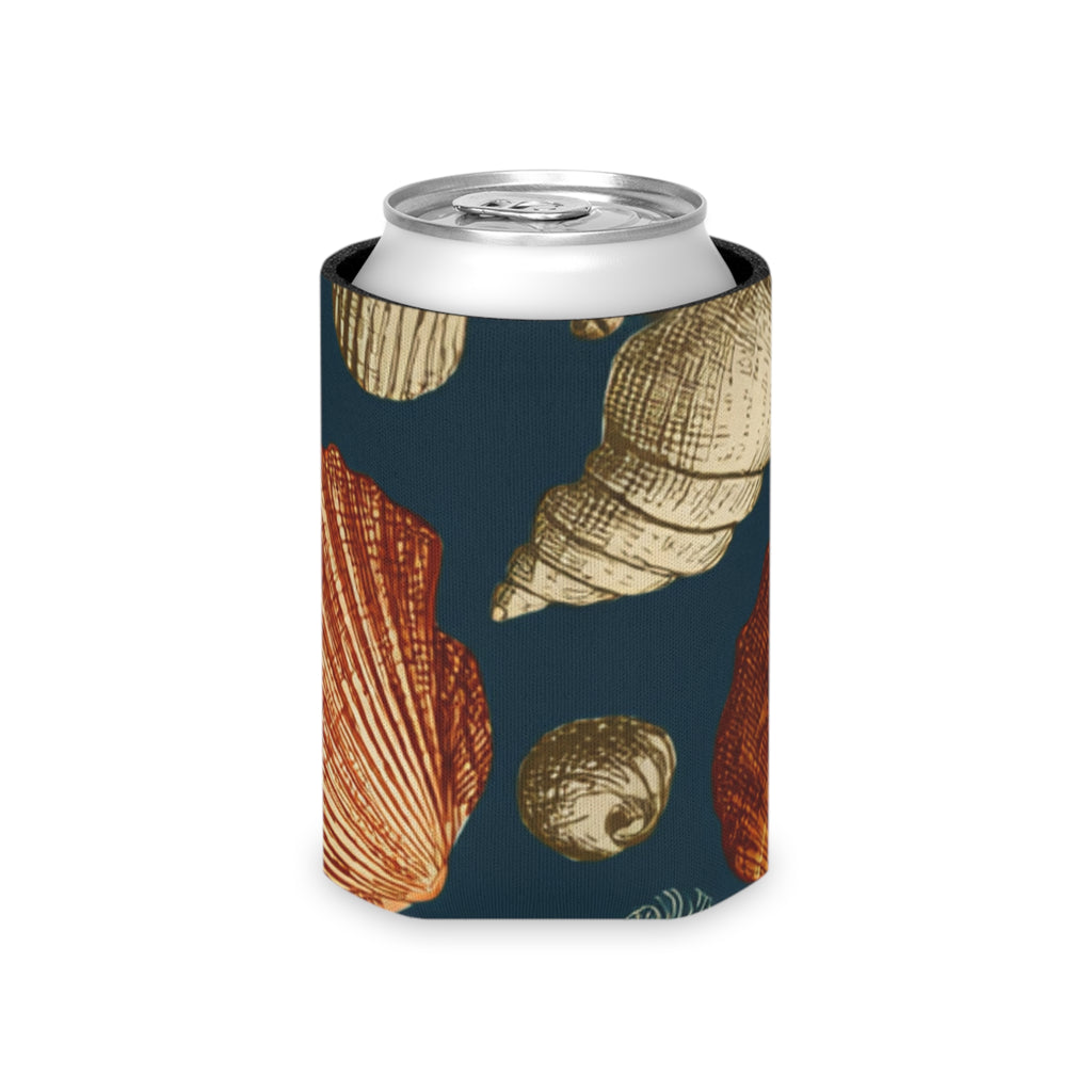 Seashell Pattern Can Cooler — Beach-Themed Insulated Koozie