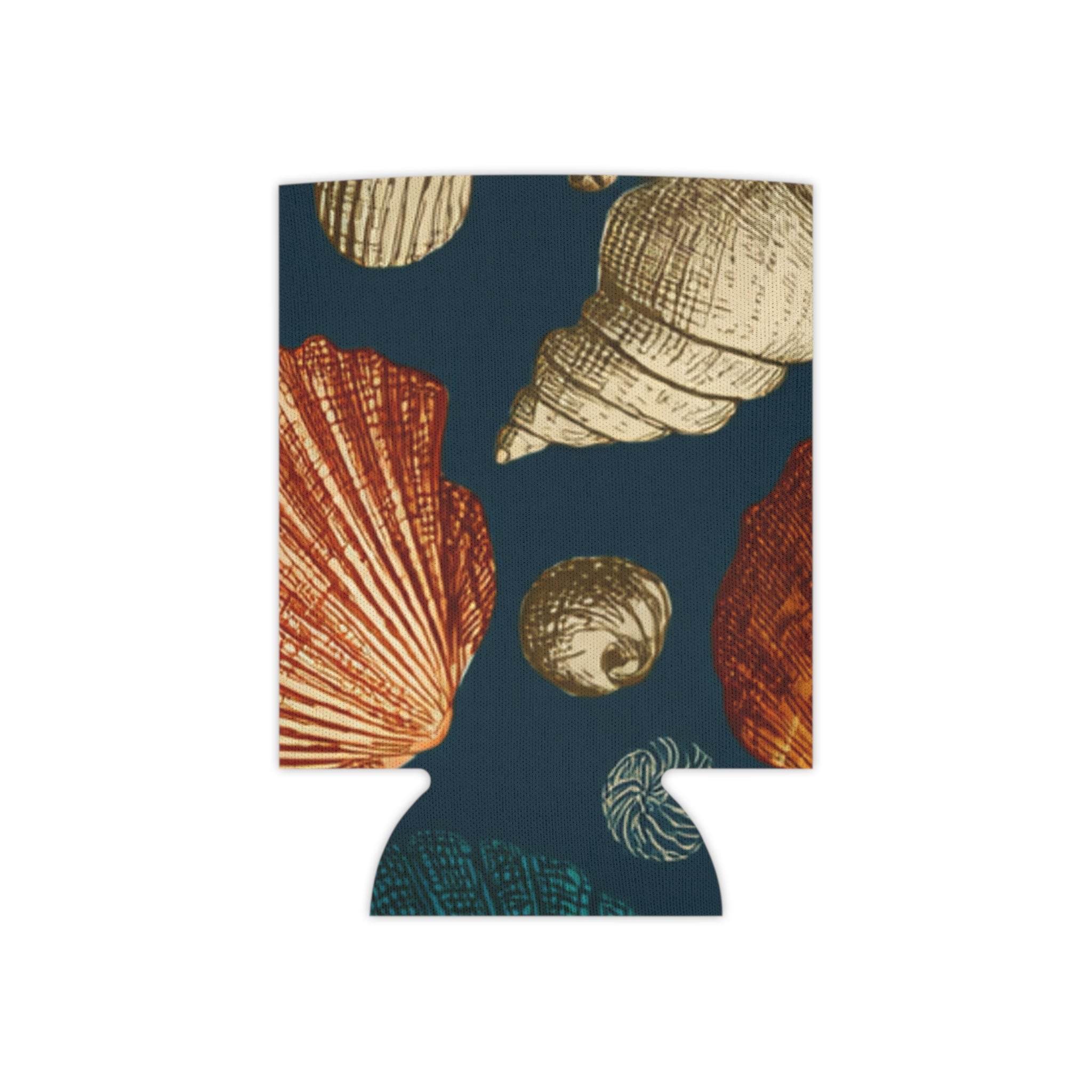 Seashell Pattern Can Cooler — Beach-Themed Insulated Koozie