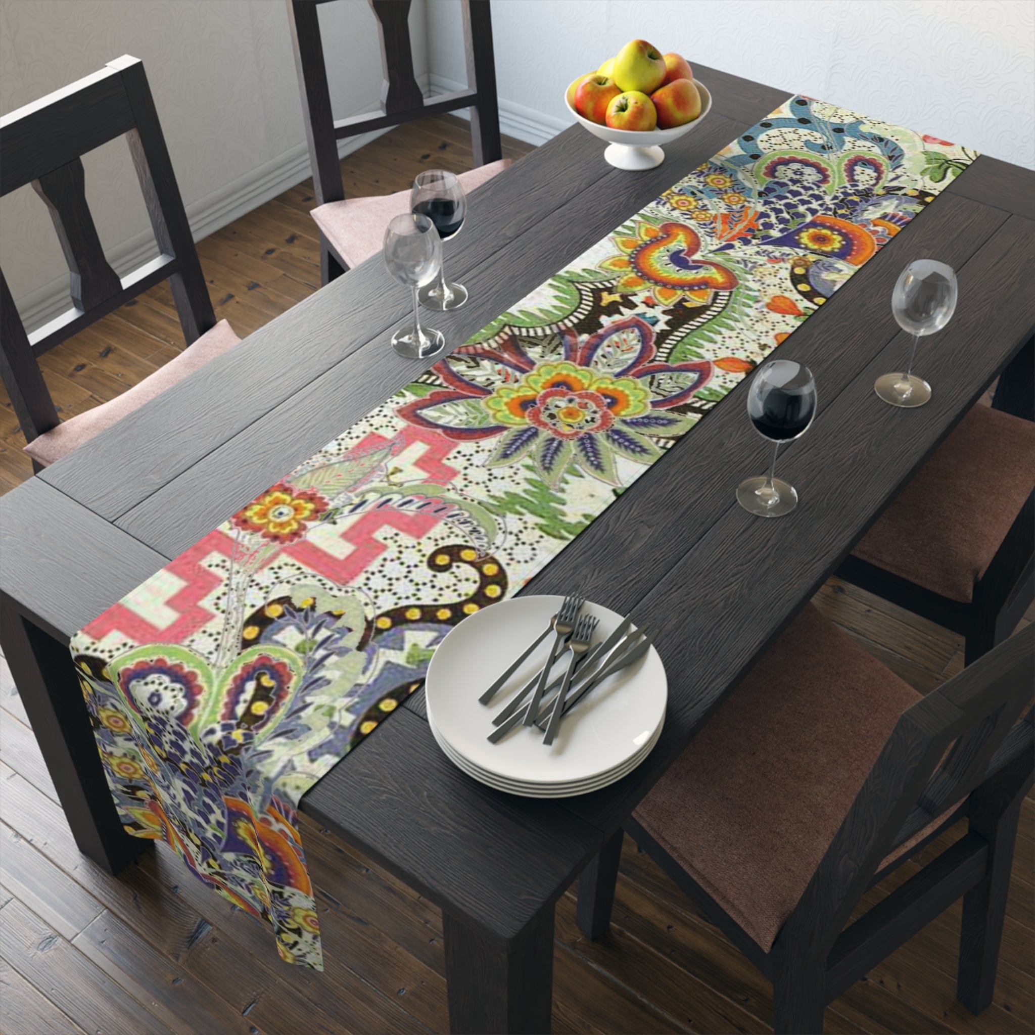 Bohemian Floral Paisley Table Runner
