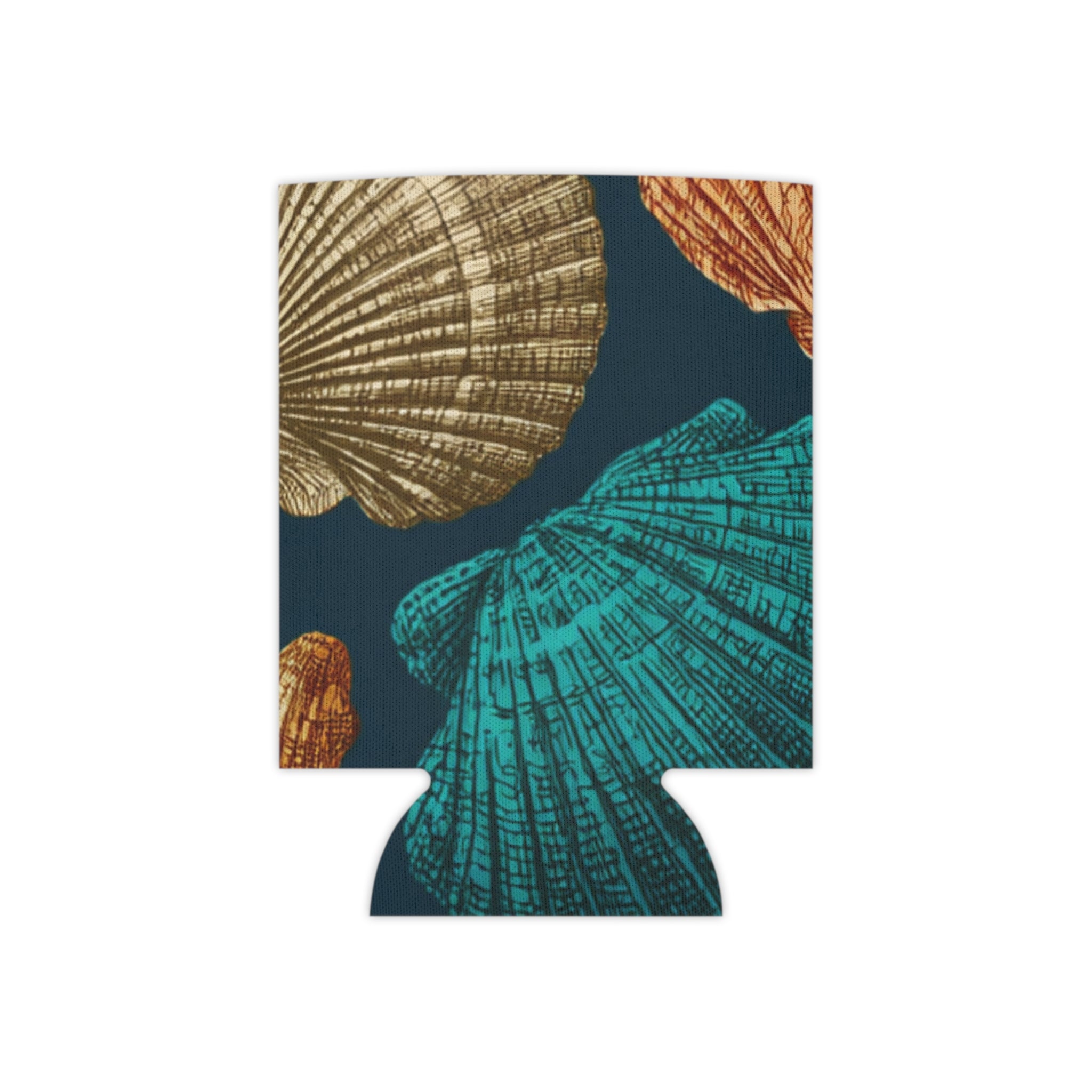 Seashell Pattern Can Cooler — Beach-Themed Insulated Koozie